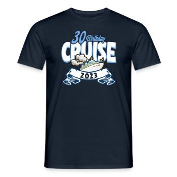 30e anniversaire des croisiéristes - T-shirt homme - marine - Devant - AI Model Male 178 light (178cm)