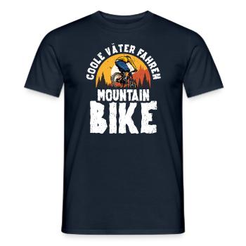 Mountain Bike Papa Vater - Männer T-Shirt - Navy - Vorne - AI Model Male 178 light (178cm)