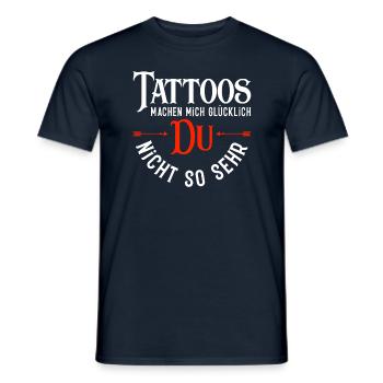 Tattoo Man Woman Tattooed - Men's T-Shirt - navy - Front - AI Model Male 178 light (178cm)