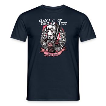 Tattoo Man Woman Girl Tattooed - Men's T-Shirt - navy - Front - AI Model Male 178 light (178cm)