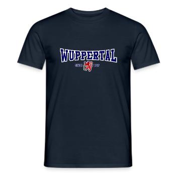 WUPPERTAL - Männer T-Shirt - Navy - Vorne - AI Model Male 178 light (178cm)