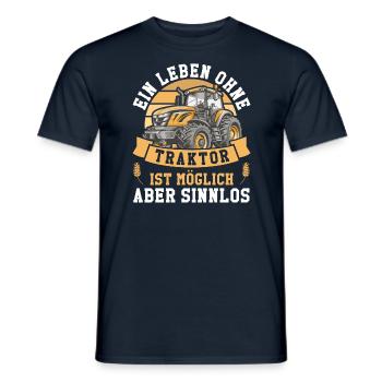 Landwirt Traktor Traktorliebhaber - Männer T-Shirt - Navy - Vorne - AI Model Male 178 light (178cm)