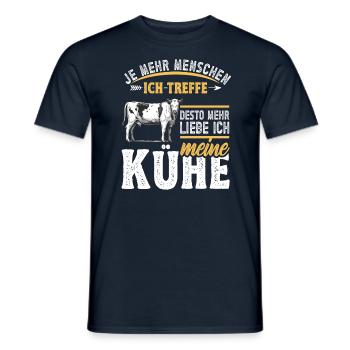 Landwirt Milchbauer Kuhbauer Kuhliebhaber - Männer T-Shirt - Navy - Vorne - AI Model Male 178 light (178cm)