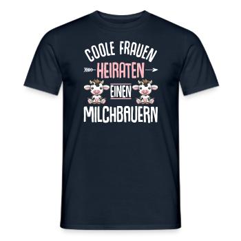 Landwirt Milchbauer Kuhbauer Colle Bäuerin - Männer T-Shirt - Navy - Vorne - AI Model Male 178 light (178cm)