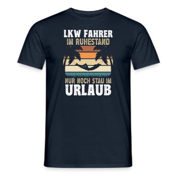 Geschenke Rente 2024 Lkw Fahrer Ruhestand - Männer T-Shirt - Navy - Vorne - AI Model Male 178 light (178cm)