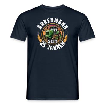 Ährenmann Traktor 25 Geburtstag - Männer T-Shirt - Navy - Vorne - AI Model Male 178 light (178cm)