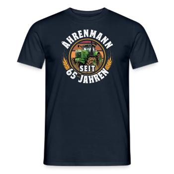 Ährenmann Traktor 65 Geburtstag - Männer T-Shirt - Navy - Vorne - AI Model Male 178 light (178cm)