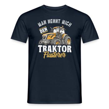 Landwirt Traktorfan Traktor Lass uns über - Männer T-Shirt - Navy - Vorne - AI Model Male 178 light (178cm)