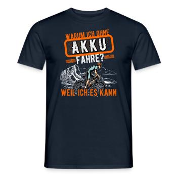 lustiger radfahrer spruch radsportler alter mann - Männer T-Shirt - Navy - Vorne - AI Model Male 178 light (178cm)