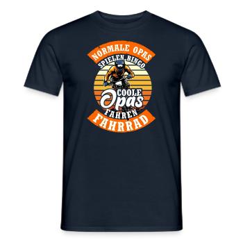 lustiger radfahrer spruch radsportler alter mann - Männer T-Shirt - Navy - Vorne - AI Model Male 178 light (178cm)