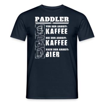 My daily routine as a paddler - Men's T-Shirt - navy - Front - AI Model Male 178 light (178cm)