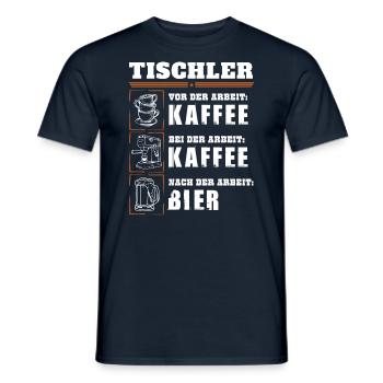 My daily routine as a carpenter - Men's T-Shirt - navy - Front - AI Model Male 178 light (178cm)