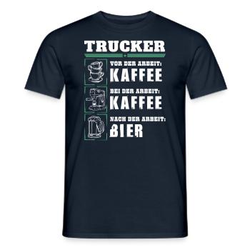 Mon quotidien de camionneur - T-shirt homme - marine - Devant - AI Model Male 178 light (178cm)