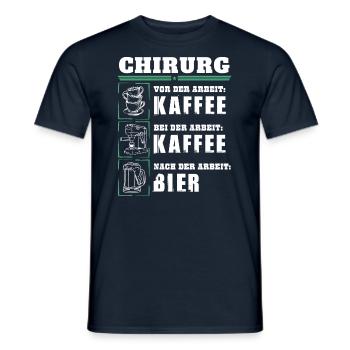 My daily routine as a surgeon - Men's T-Shirt - navy - Front - AI Model Male 178 light (178cm)