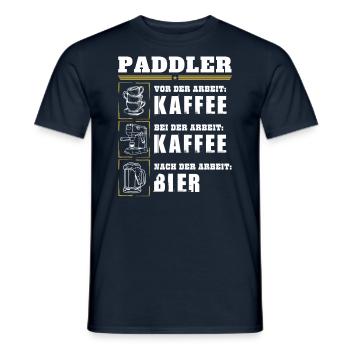 Ma routine quotidienne en tant que pagayeur - T-shirt homme - marine - Devant - AI Model Male 178 light (178cm)