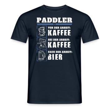 Ma routine quotidienne en tant que pagayeur - T-shirt homme - marine - Devant - AI Model Male 178 light (178cm)