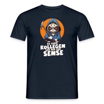 Né pour boire du café, forcé de travailler - T-shirt homme - marine - Devant - AI Model Male 178 light (178cm)