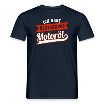 Car Mechanic Mechatronics Technician Mechanic Mechanic Blood Type - Men's T-Shirt - navy - Front - AI Model Male 178 light (178cm)