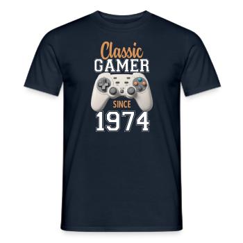 Video Gaming 50 Geburtstag 1974 Classic Gamer - Männer T-Shirt - Navy - Vorne - AI Model Male 178 light (178cm)