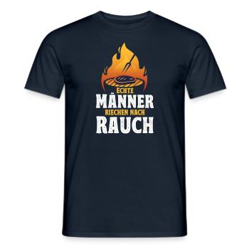 Grillades et bière Grillmeister Grill Saying BBQ - T-shirt homme - marine - Devant - AI Model Male 178 light (178cm)
