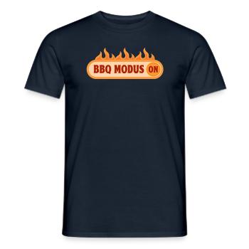 Funny BBQ Quote Barbecue Dad Dad BBQ Beer - Men's T-Shirt - navy - Front - AI Model Male 178 light (178cm)