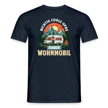 Camping Camper Des grands-pères vraiment cool conduisent des camping-cars - T-shirt homme - marine - Devant - AI Model Male 178 light (178cm)