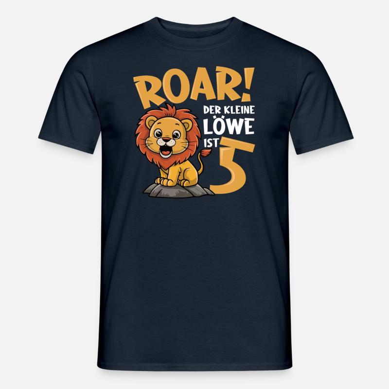5. Geburtstag Junge Löwe - Männer T-Shirt - Navy