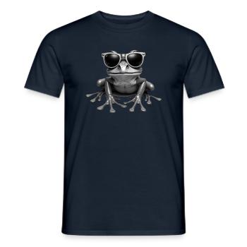 grenouille avec des lunettes de soleil motif animal drôles de grenouilles - T-shirt homme - marine - Devant - AI Model Male 178 light (178cm)