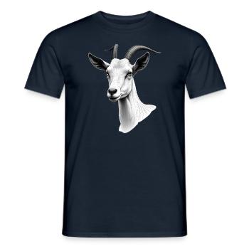 Goat Black White Outfit Animal Motif Art Goats - Men's T-Shirt - navy - Front - AI Model Male 178 light (178cm)