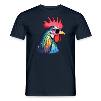 Poulet Art Oeuvre Pop Art Poulets - T-shirt homme - marine - Devant - AI Model Male 178 light (178cm)