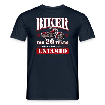 20 Anniversaire 2005 Moto Moto - T-shirt homme - marine - Devant - AI Model Male 178 light (178cm)