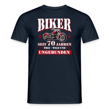 70 Anniversaire 1955 Moto Moto - T-shirt homme - marine - Devant - AI Model Male 178 light (178cm)