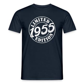 70e anniversaire 1955 Édition limitée 70e anniversaire - T-shirt homme - marine - Devant - AI Model Male 178 light (178cm)