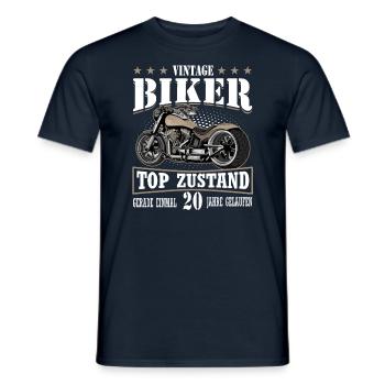 20 Anniversaire 2005 Moto Moto - T-shirt homme - marine - Devant - AI Model Male 178 light (178cm)