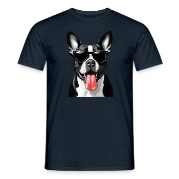 Bulldog Dog Animal Motif Funny Bulldogs - Men's T-Shirt - navy - Front - AI Model Male 178 light (178cm)