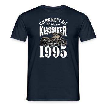 30th Birthday 1995 Motorcycle Motorcyclist - Men's T-Shirt - navy - Front - AI Model Male 178 light (178cm)