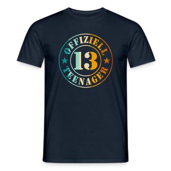 13. Geburtstag Offiziell Teenager 13 Jahre Junge - Männer T-Shirt - Navy - Vorne - AI Model Male 178 light (178cm)