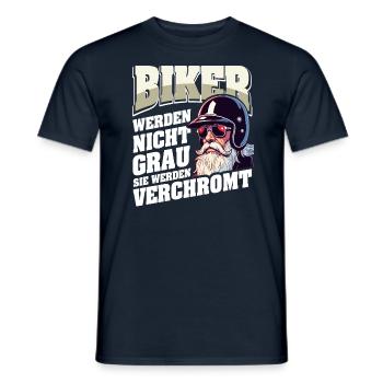 Motards Les motards ne deviennent pas gris, ils vont - T-shirt homme - marine - Devant - AI Model Male 178 light (178cm)