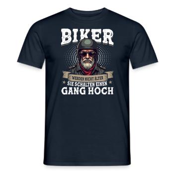 Moto Motard Drôle Motard Cadeaux - T-shirt homme - marine - Devant - AI Model Male 178 light (178cm)