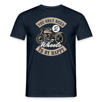 Moto Vous n’avez besoin que de deux roues - T-shirt homme - marine - Devant - AI Model Male 178 light (178cm)