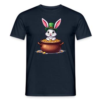 Hase St. Patricks Day Outfit Hasen - Männer T-Shirt - Navy - Vorne - AI Model Male 178 light (178cm)