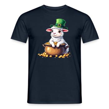 Sheep St. Patrick's Day Outfit Shepherd Sheep - Men's T-Shirt - navy - Front - AI Model Male 178 light (178cm)