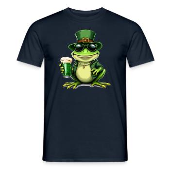 Frosch St. Patricks Day Bier Outfit Frösche - Männer T-Shirt - Navy - Vorne - AI Model Male 178 light (178cm)