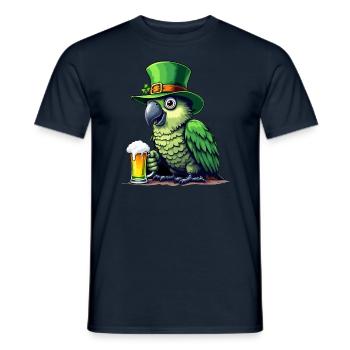 Papagei St. Patricks Day Bier Outfit Papageien - Männer T-Shirt - Navy - Vorne - AI Model Male 178 light (178cm)