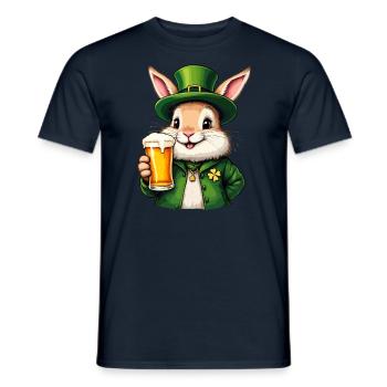 Bunny Tenue de bière de la Saint-Patrick Bunnies - T-shirt homme - marine - Devant - AI Model Male 178 light (178cm)