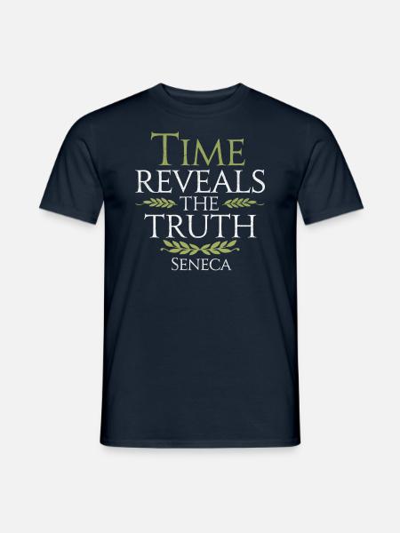 Seneca | Tiden afslører sandheden – stoisk citat - Mænd T-shirt - marineblå