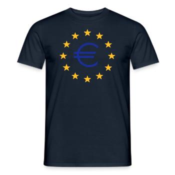 Euro - Männer T-Shirt - Navy - Vorne - AI Model Male 178 light (178cm)