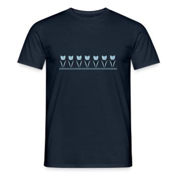 Tulpen - Männer T-Shirt - Navy - Vorne - AI Model Male 178 light (178cm)