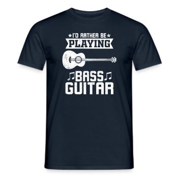 Je préfère jouer de la basse - T-shirt homme - marine - Devant - AI Model Male 178 light (178cm)