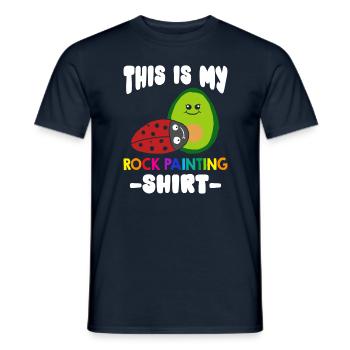 This Is My Rock Painting Shirt - Men's T-Shirt - navy - Front - AI Model Male 178 light (178cm)